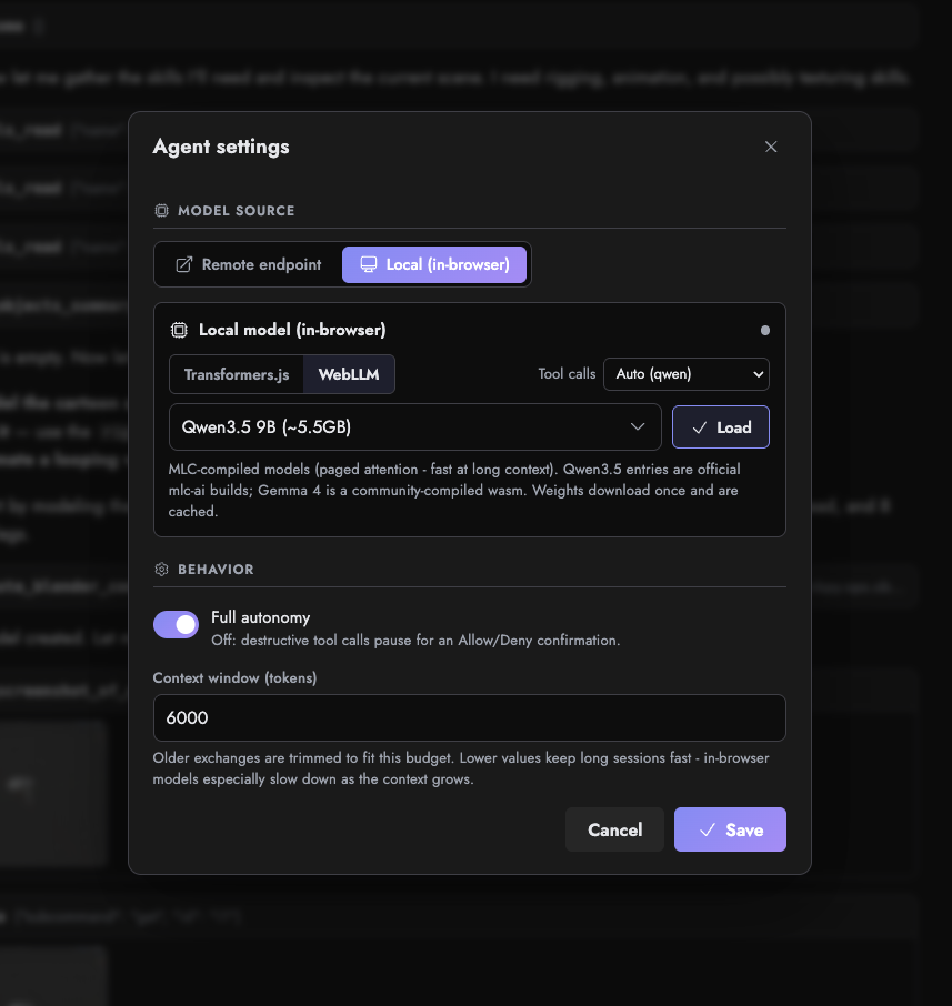 Rich-Siomporas/blender-agent: A full-featured agent harness and UI for ...
