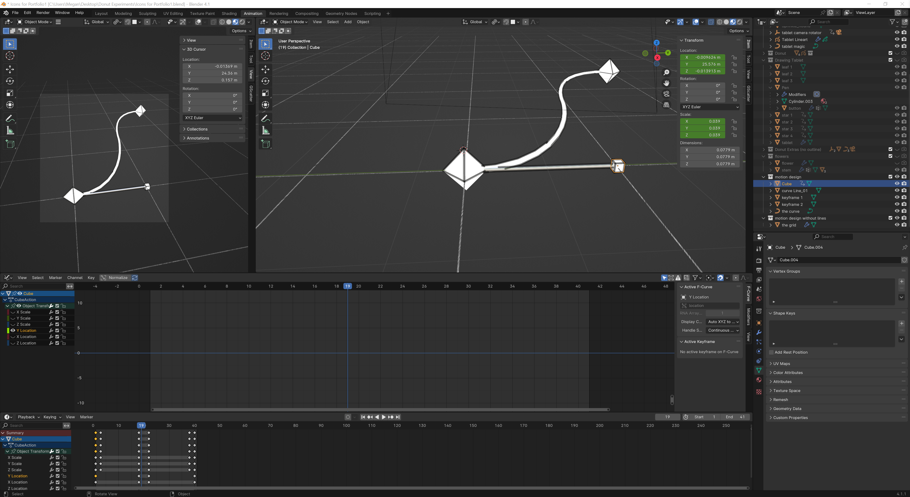 #125537 - Graph Editor not showing keyframes - blender - Blender Projects