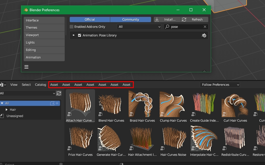 104632 Multple Asset menus for Pose Library blenderaddons