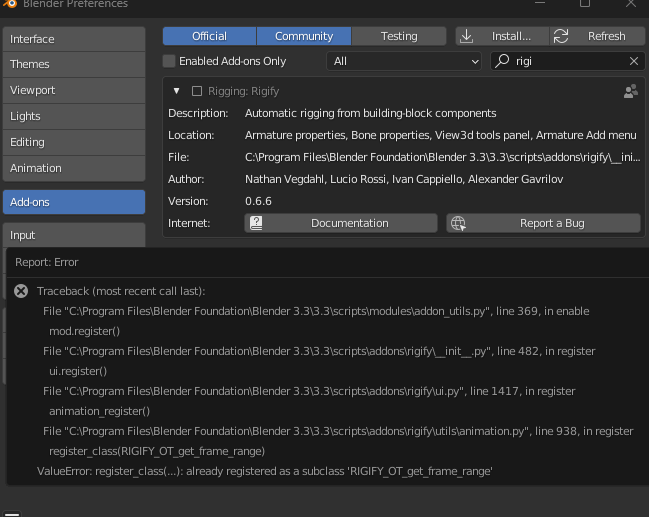 #108739 - Rigify Addon Enable - blender - Blender Projects