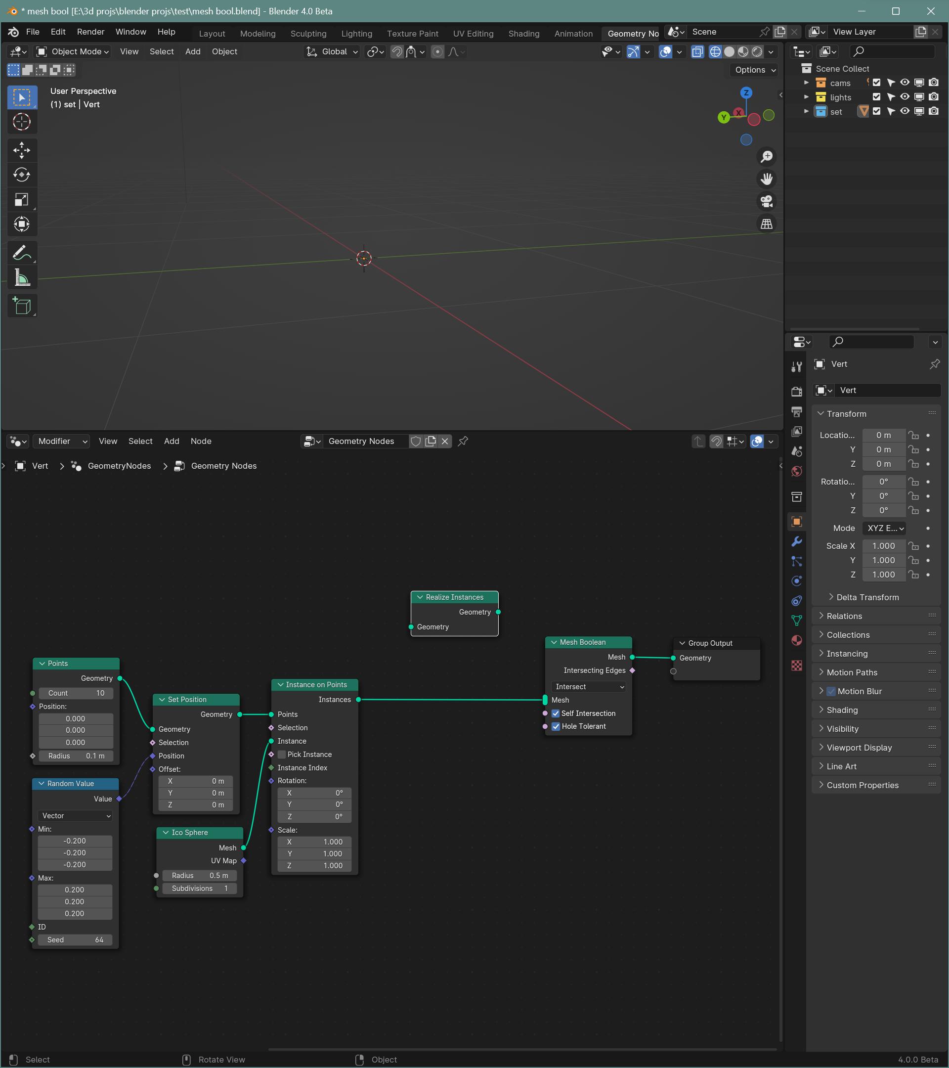 #113983 - Mesh Boolean Node intersect not working as in 3.65 - blender ...