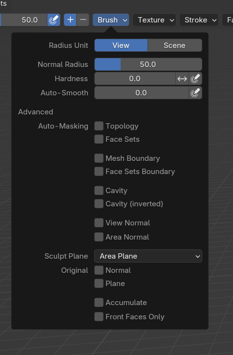 #125860 - Inconsistency in UI in tool settings in different modes ...