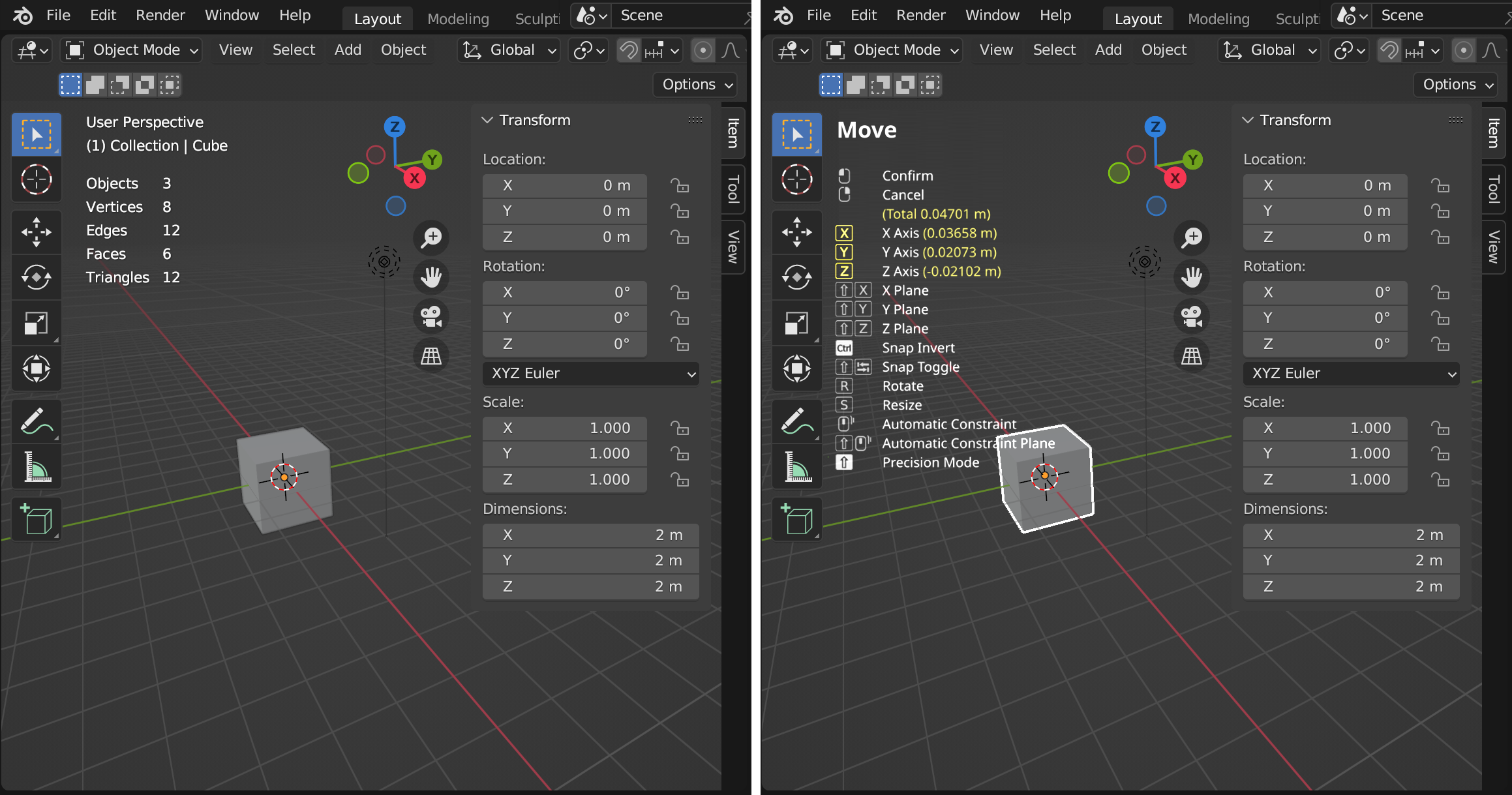 #107094 - UI: Headers and status text display - blender - Blender Projects