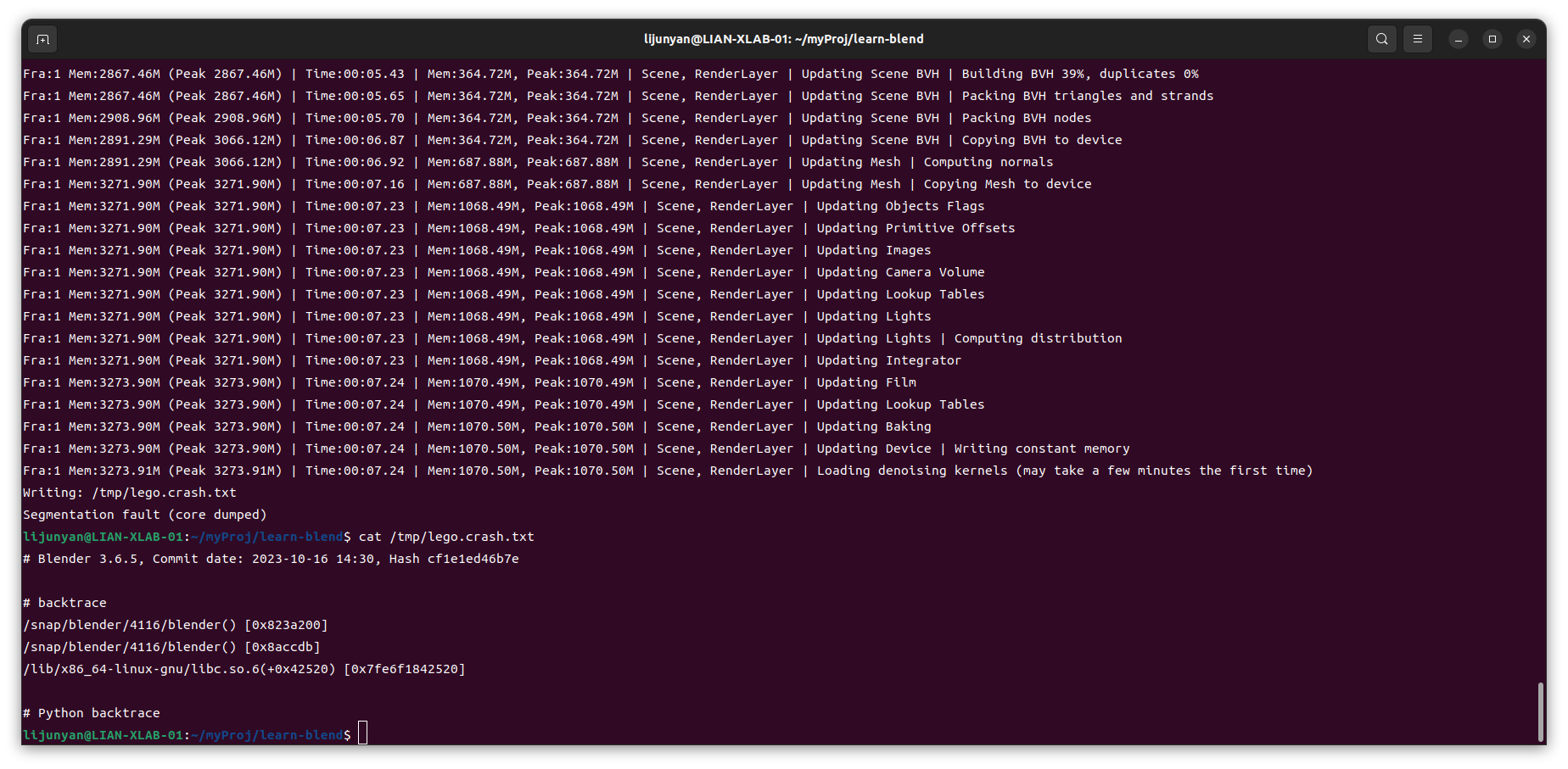 #115971 - Blender 3.6.5 crashes while rendering - blender - Blender ...