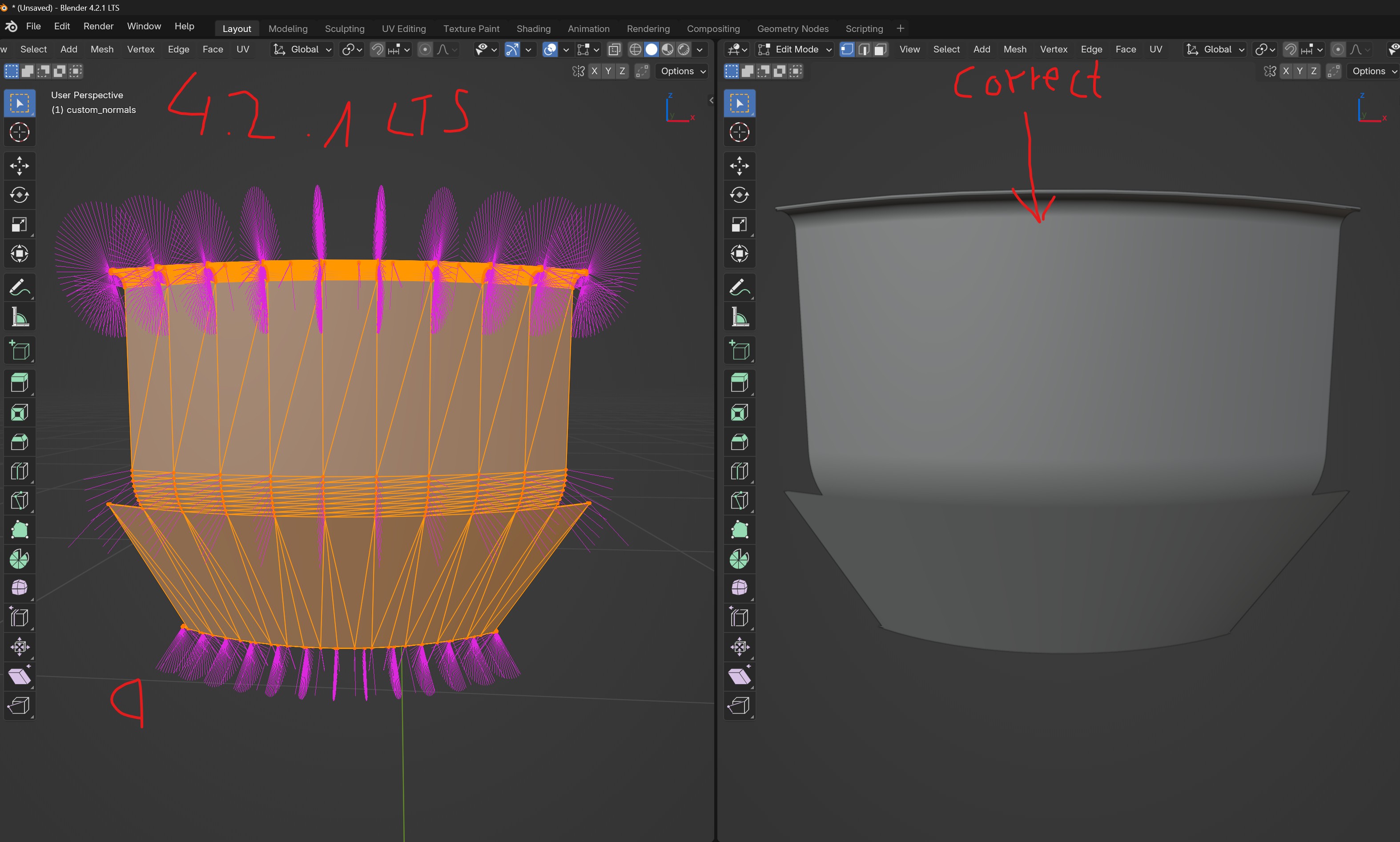 #137458 - Custom Split Normals imported incorrectly - FBX - blender ...
