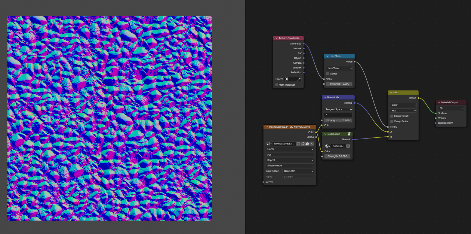 #109679 - Incorrect results with normal map node when strength is not ...