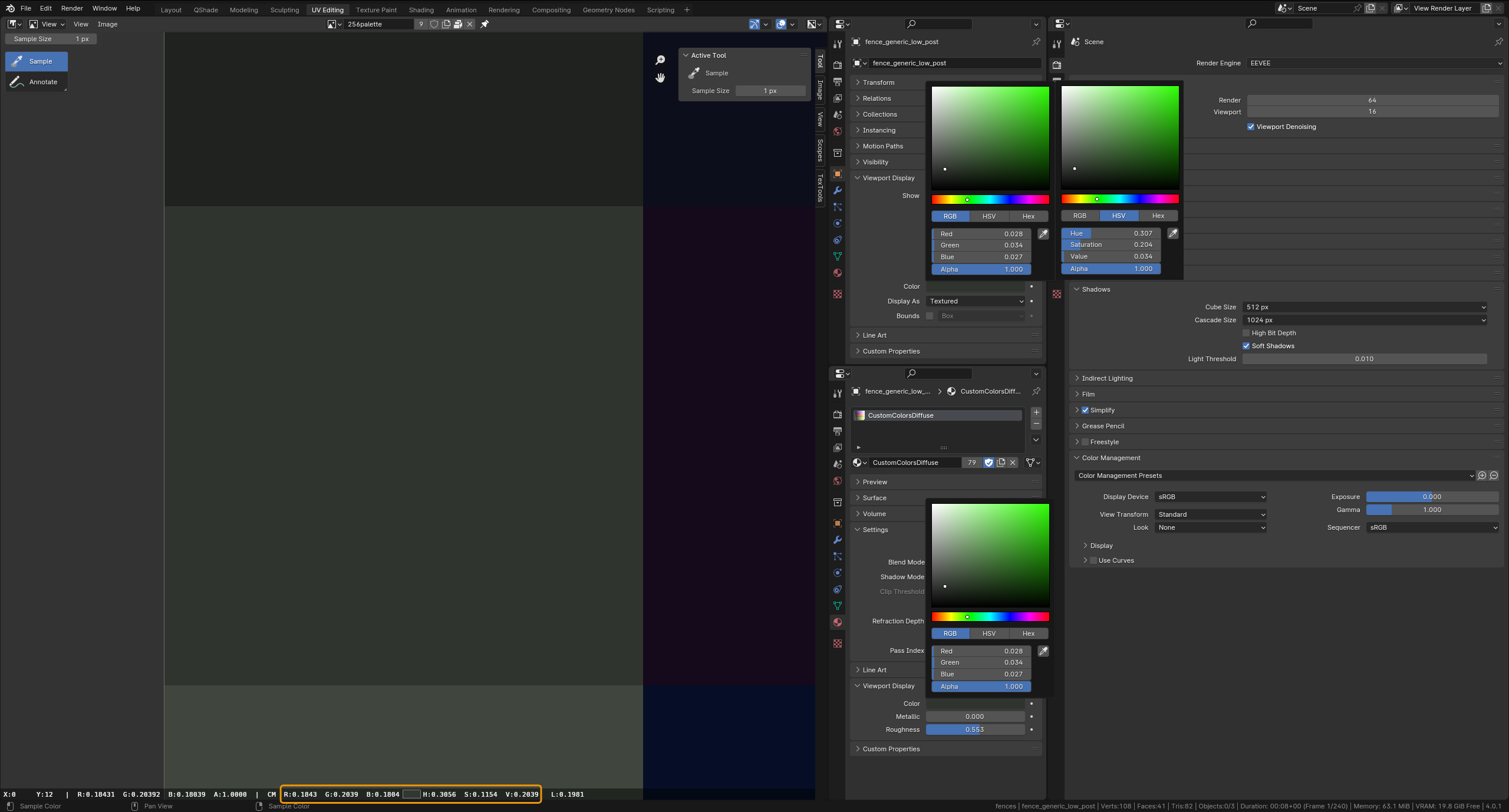 #117023 - Color RGB/HSV values are different in Image Editor compared ...