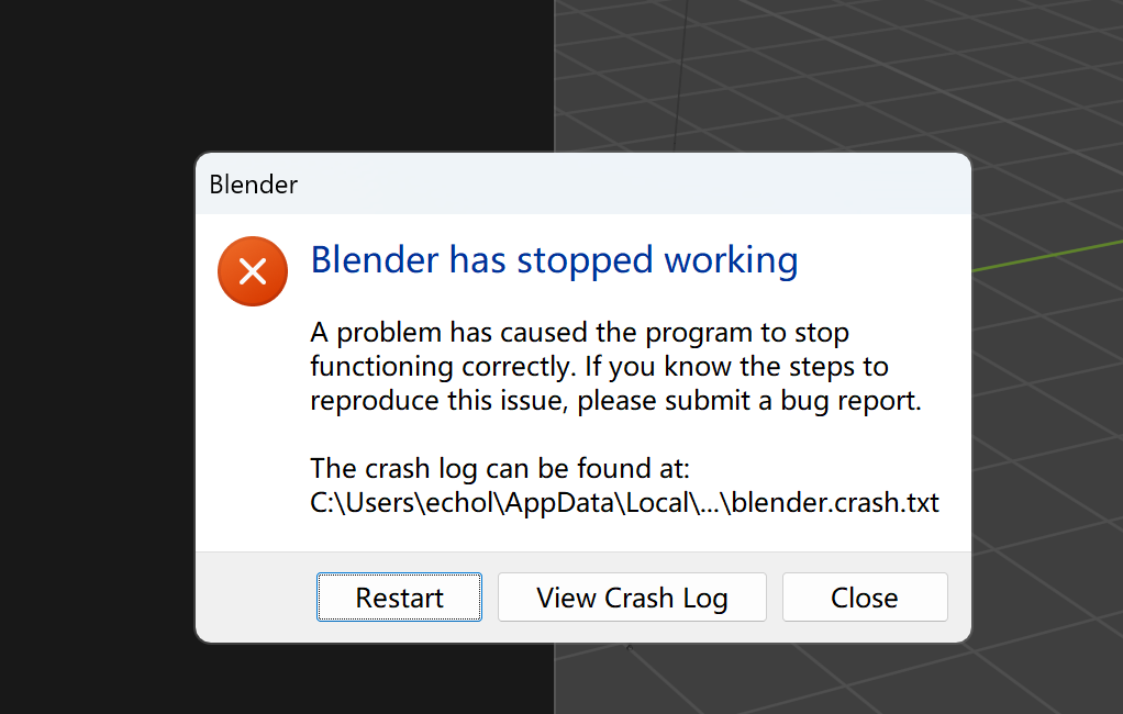 #151701 - Crash when using Vulkan - blender - Blender Projects
