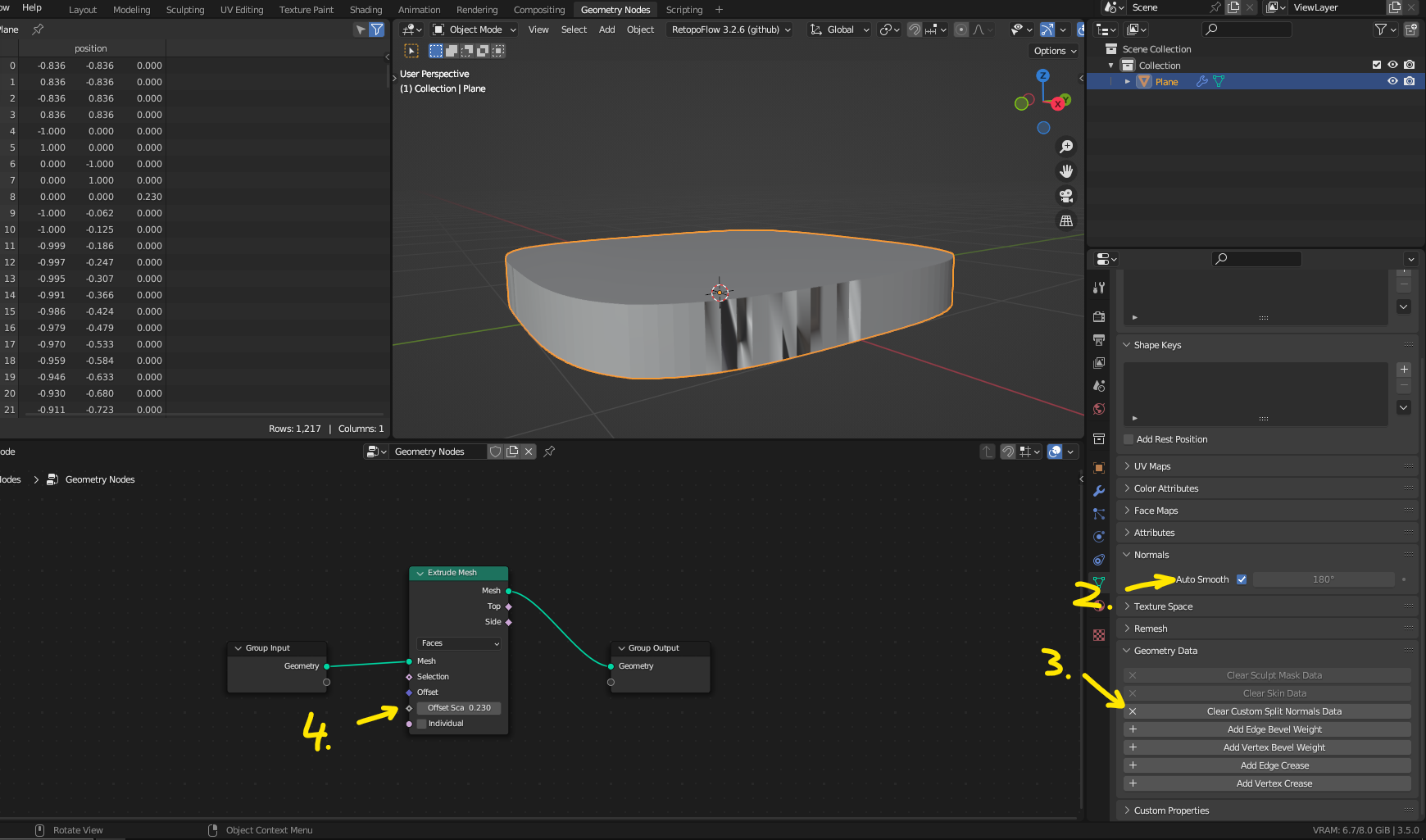 #106926 - Geometry Nodes Extrude producing weird normals when Mesh has ...