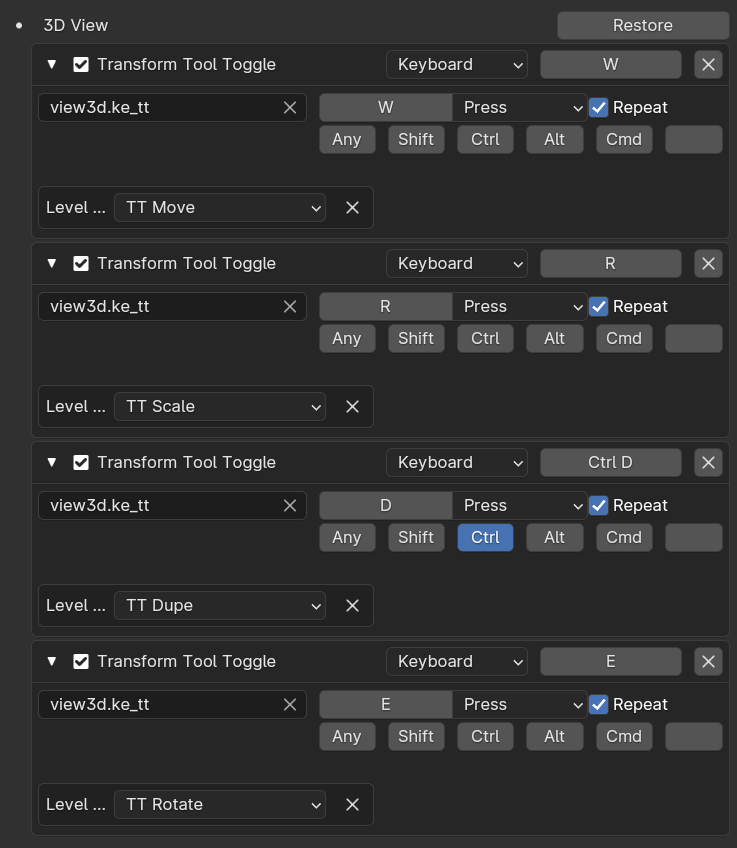 #116778 - Keymap: Imported (from previous Blender version) hotkeys ...
