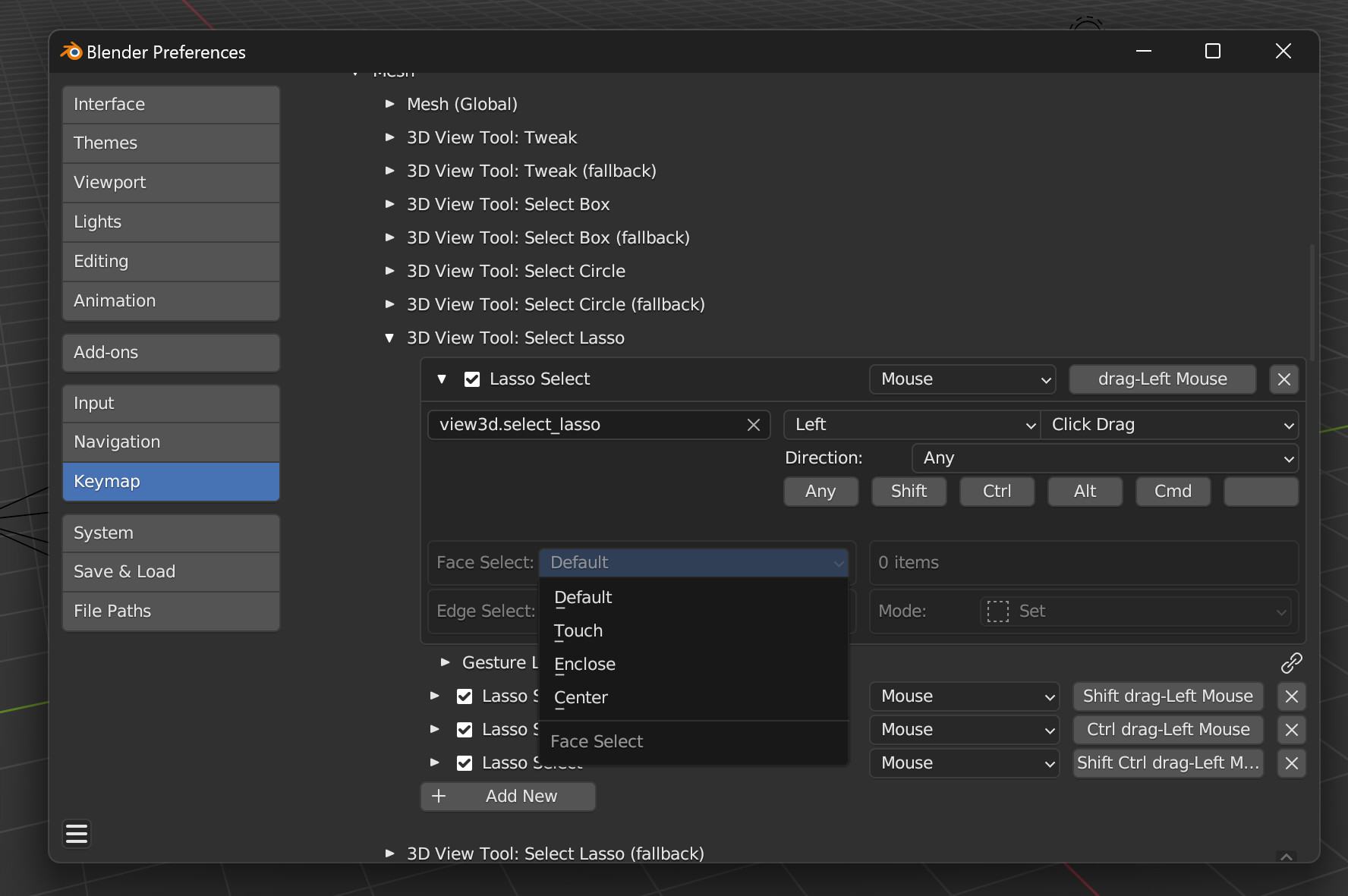 #109309 - UI: Drag Select Edge and Face Keymap Configuration - blender ...