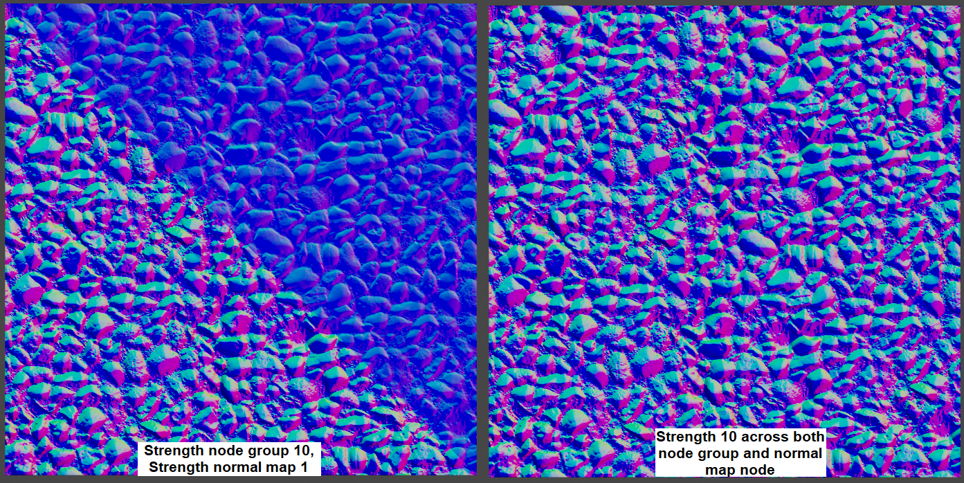 #109679 - Incorrect results with normal map node when strength is not ...