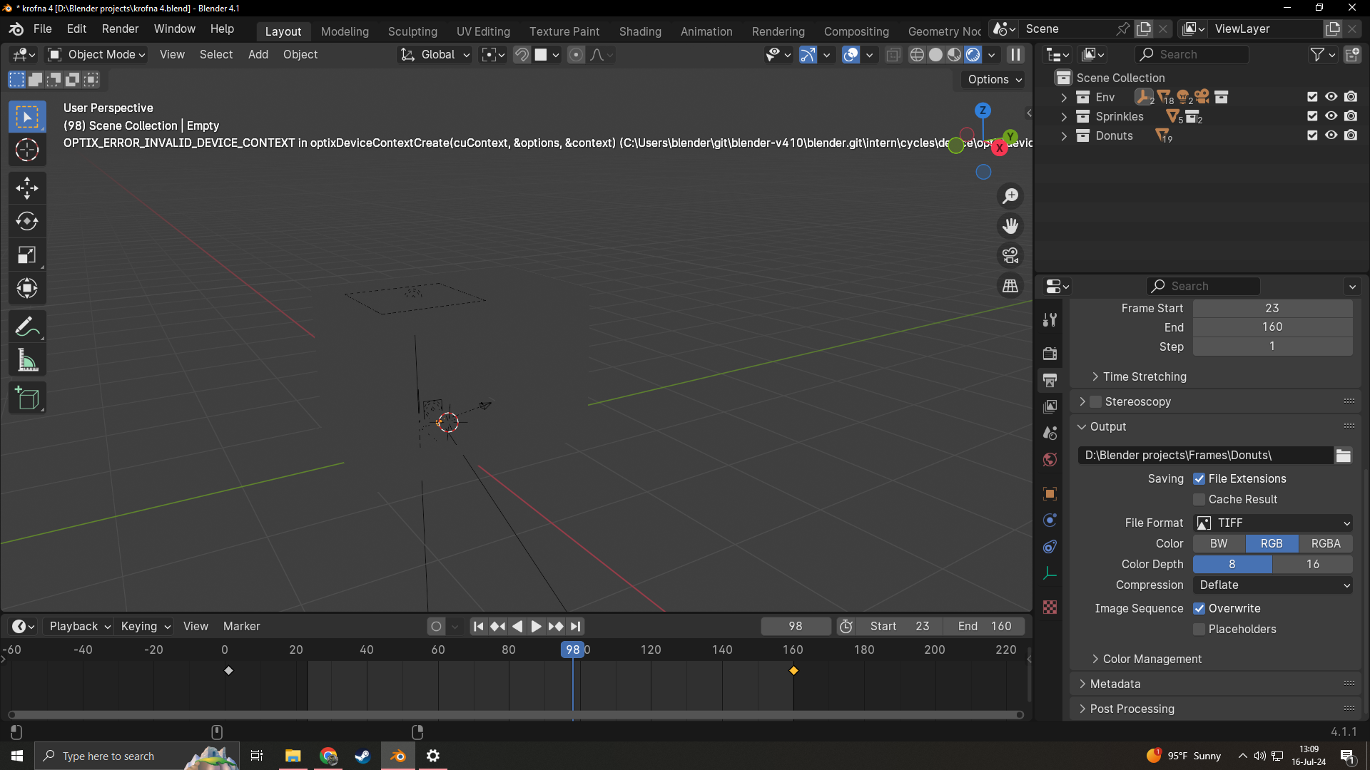 #124778 - Render stops after rendering a few frames and after that I ...