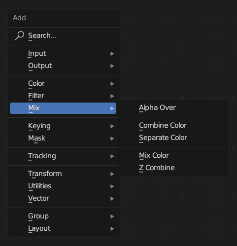 #111481 - Compositor: Re-organize Add menu - blender - Blender Projects