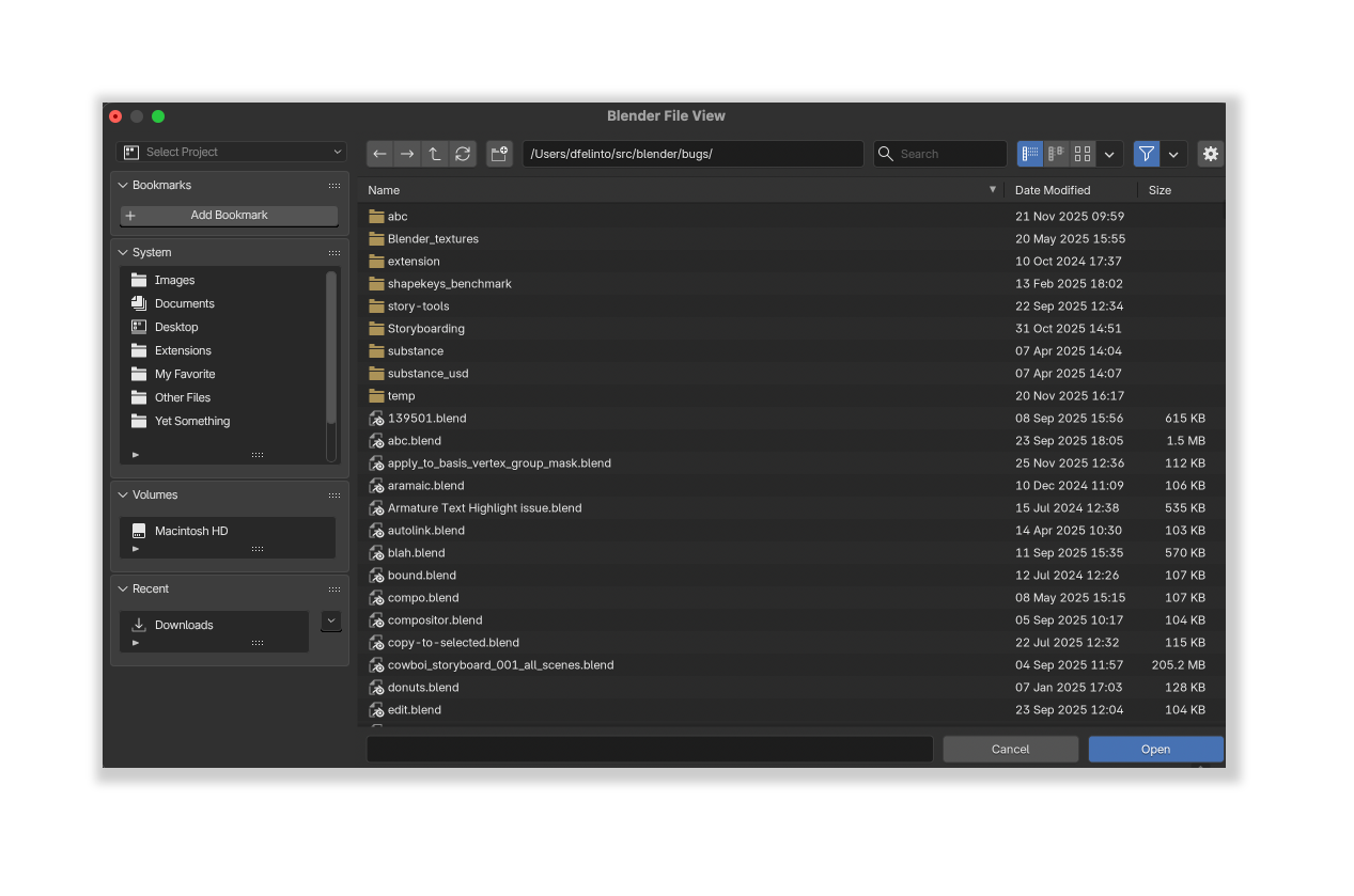 #152911 - Project Setup: File Browser / Multi-Project - blender ...