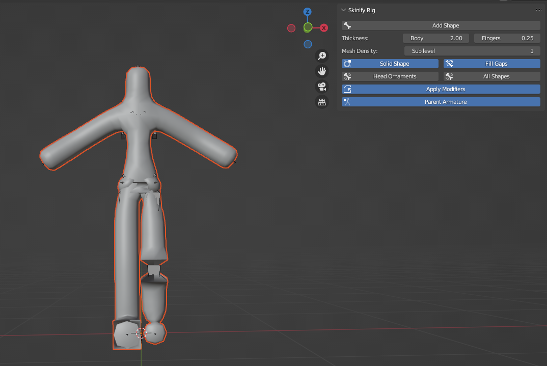 104661 Skinify Rig distorted mesh results with Rigify Basic Human