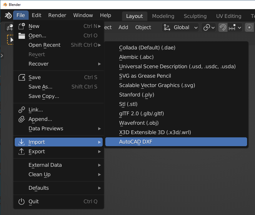 104436 DXF file not working blenderaddons Blender Projects