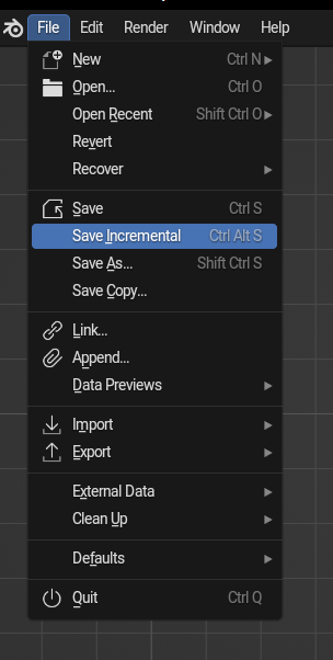 #104678 - UI: File Save Incremental Operator - blender - Blender Projects