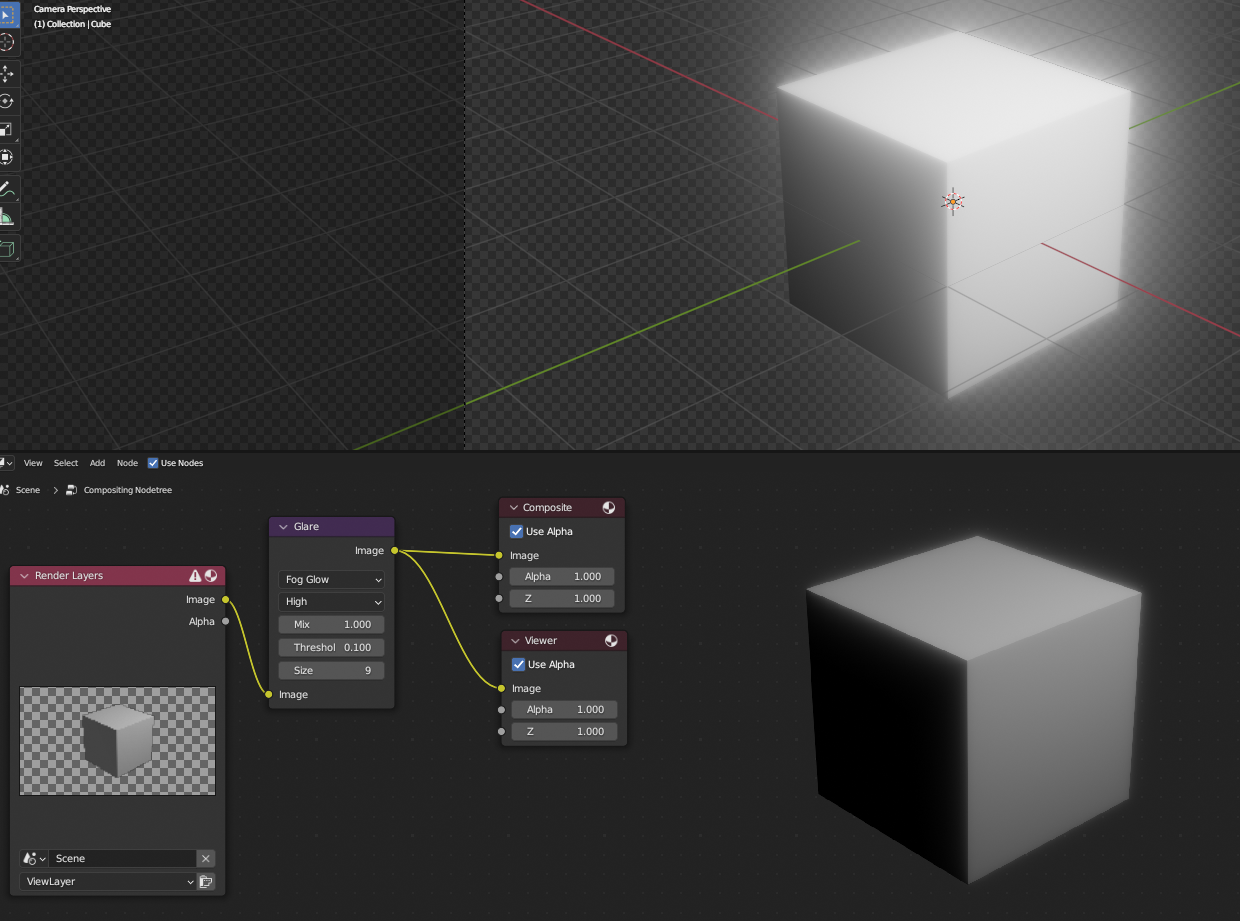 107389 Glare Node set to "Fog Glow" in RealTime Compositor vastly