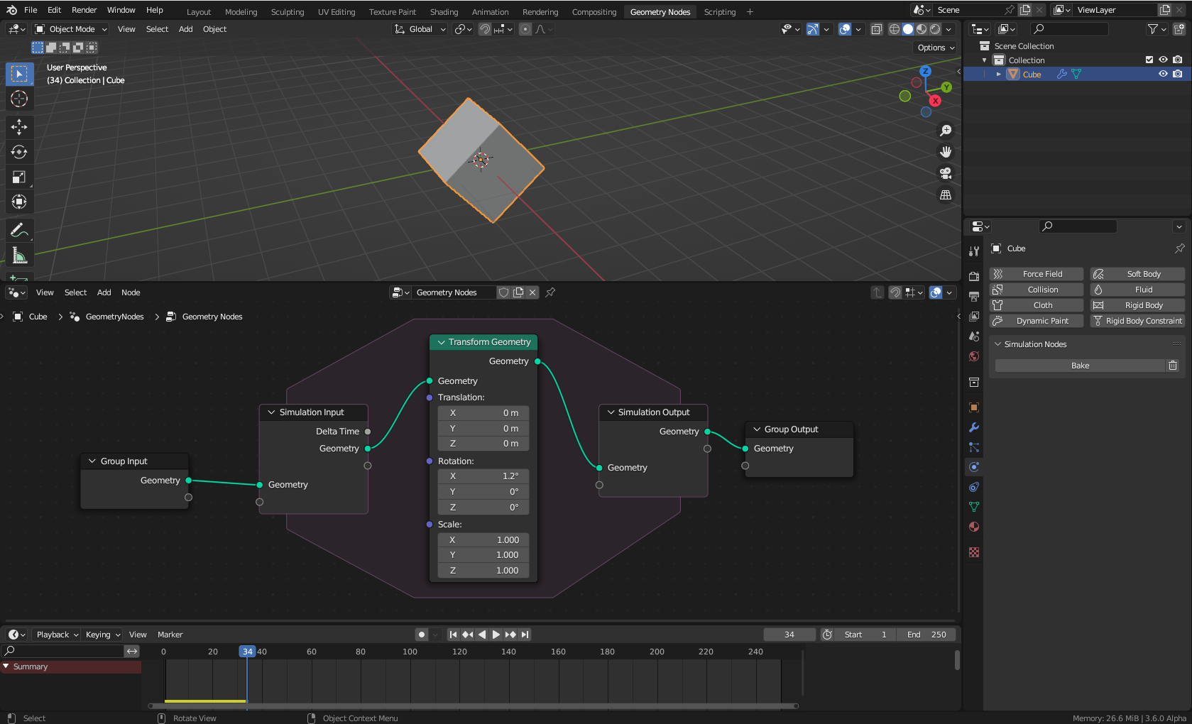 104924 Geometry Nodes add simulation support blender Blender