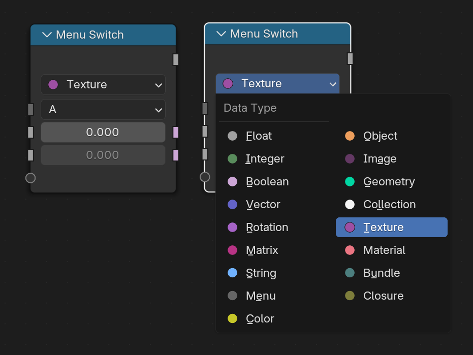 #146497 - Geometry Nodes: Deprecated `Texture` subtype is selectable in ...