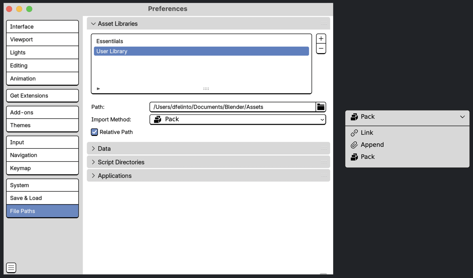 #140870 - Data-block Pack import method (data-block embedding ...