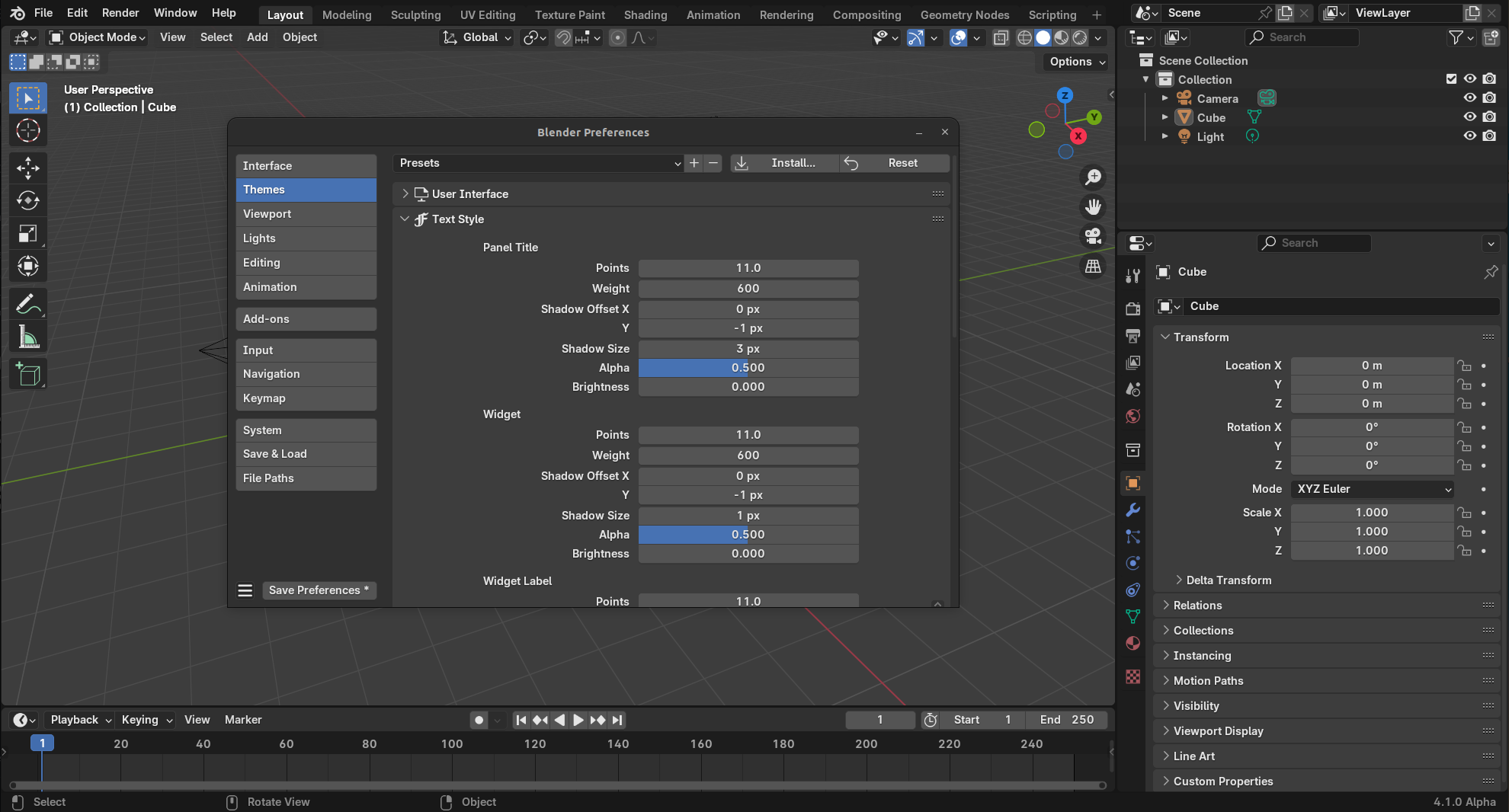 112454 UI Configurable UI Font Weight blender Blender Projects