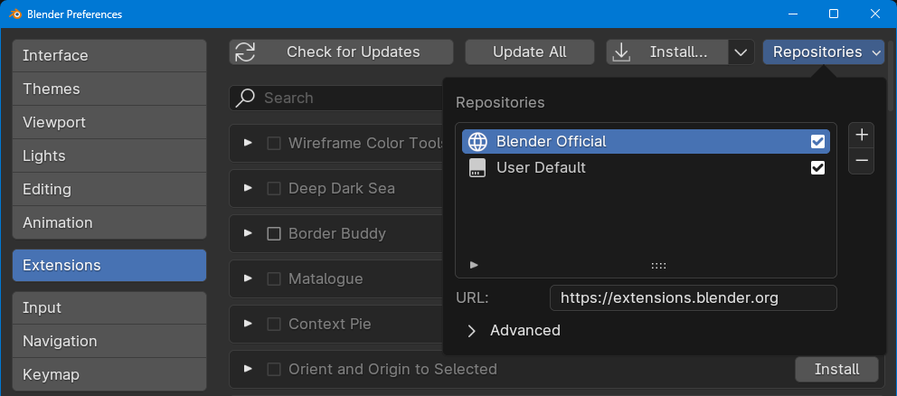 #118733 - Extensions Platform UI - blender - Blender Projects