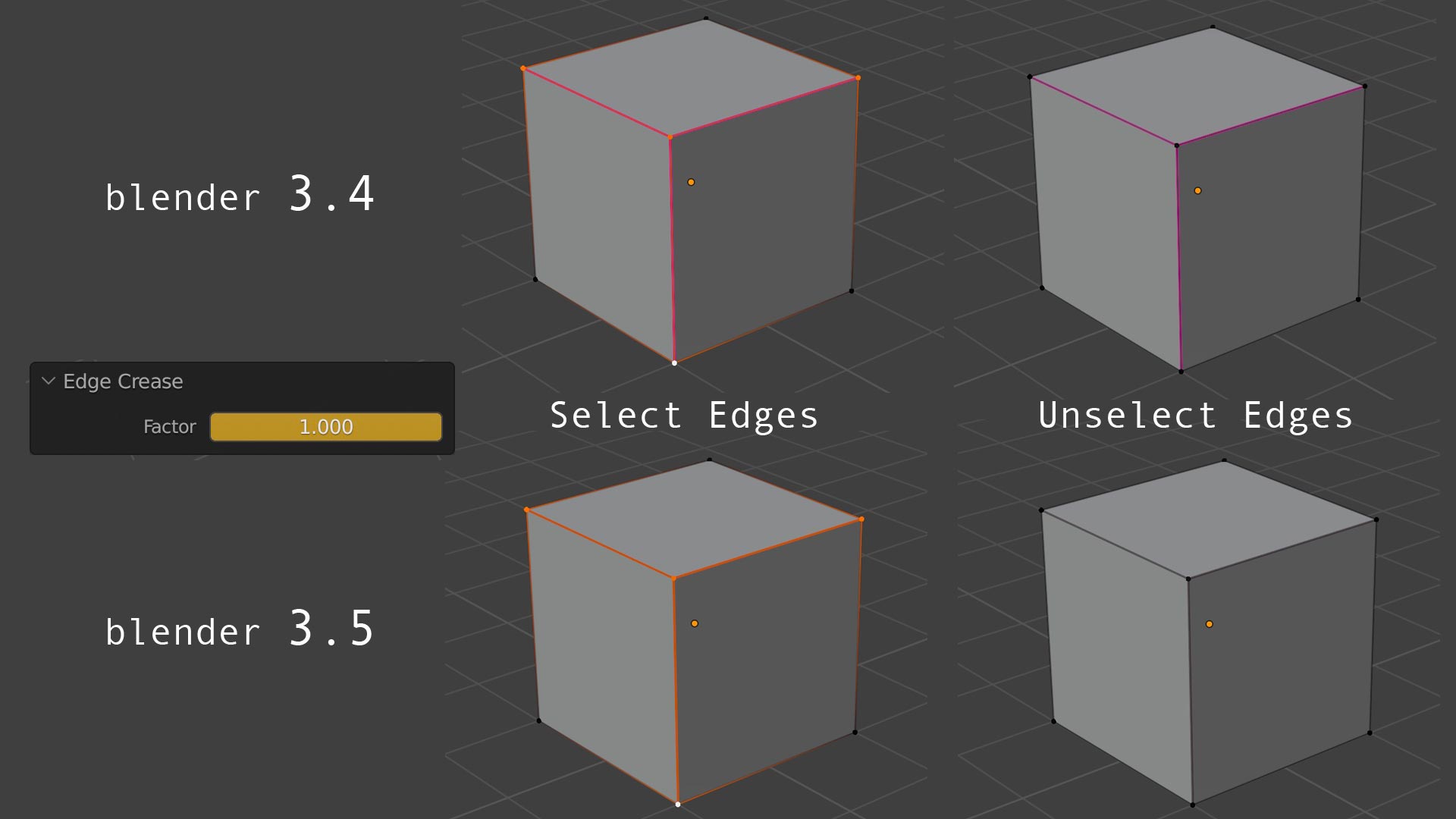 #107476 - In blender 3.5, Edge Crease in 3D view isn't overlaid ...