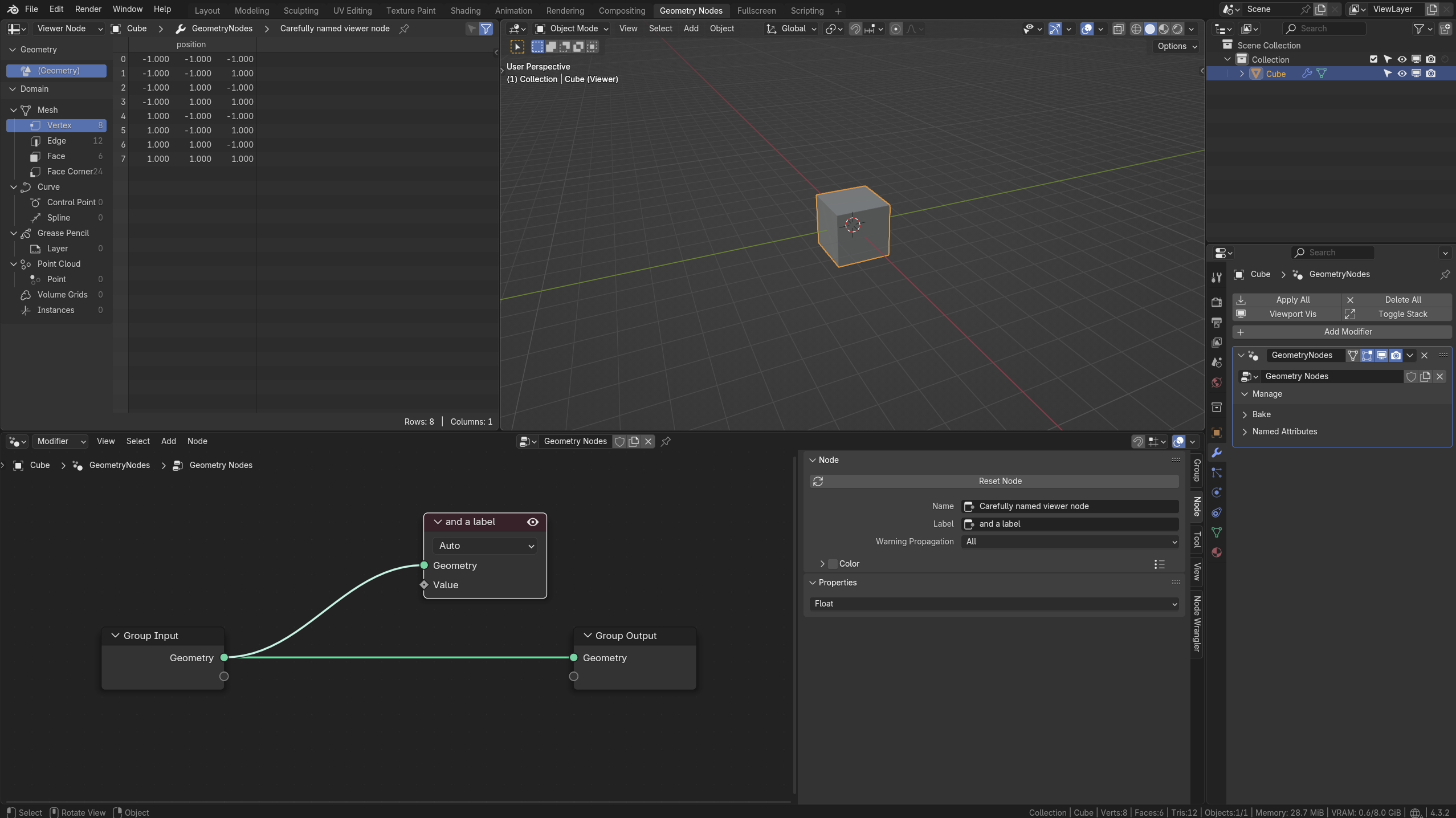 #134374 - renaming a viewer node in geometry node editor does not ...