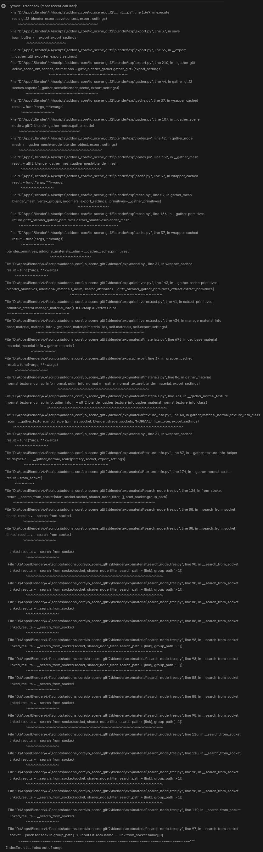 #142767 - Python error while trying to export object to glTF ...