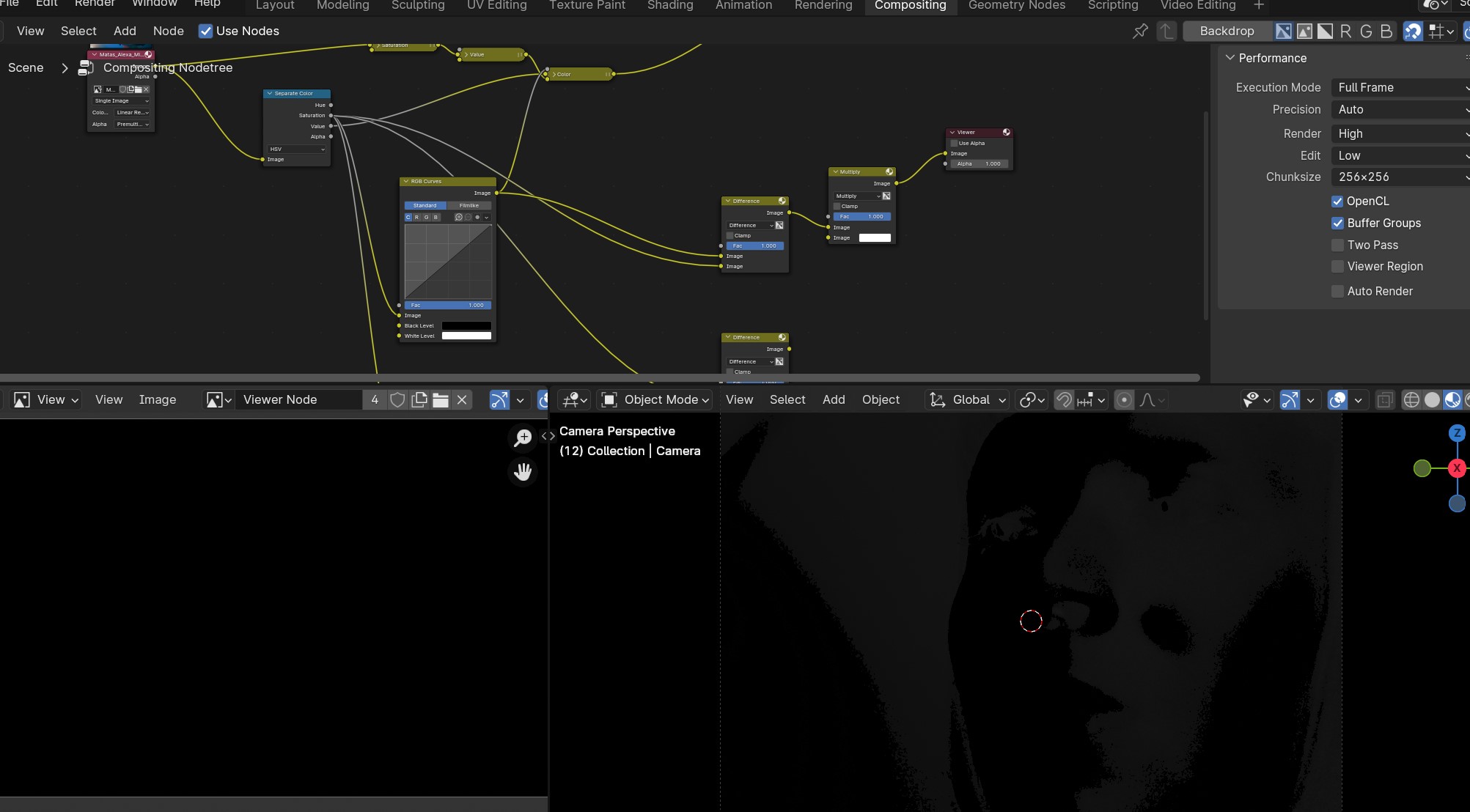 116522 viewport and gpu compositor rgb curves difference blender