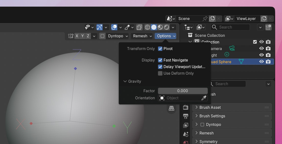 #158395 - Sculpt: Add option to transform only pivot - blender ...