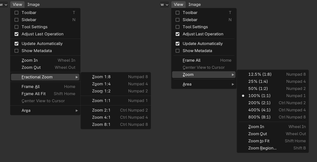 #121044 - UI: Changes to Zoom Menus - blender - Blender Projects