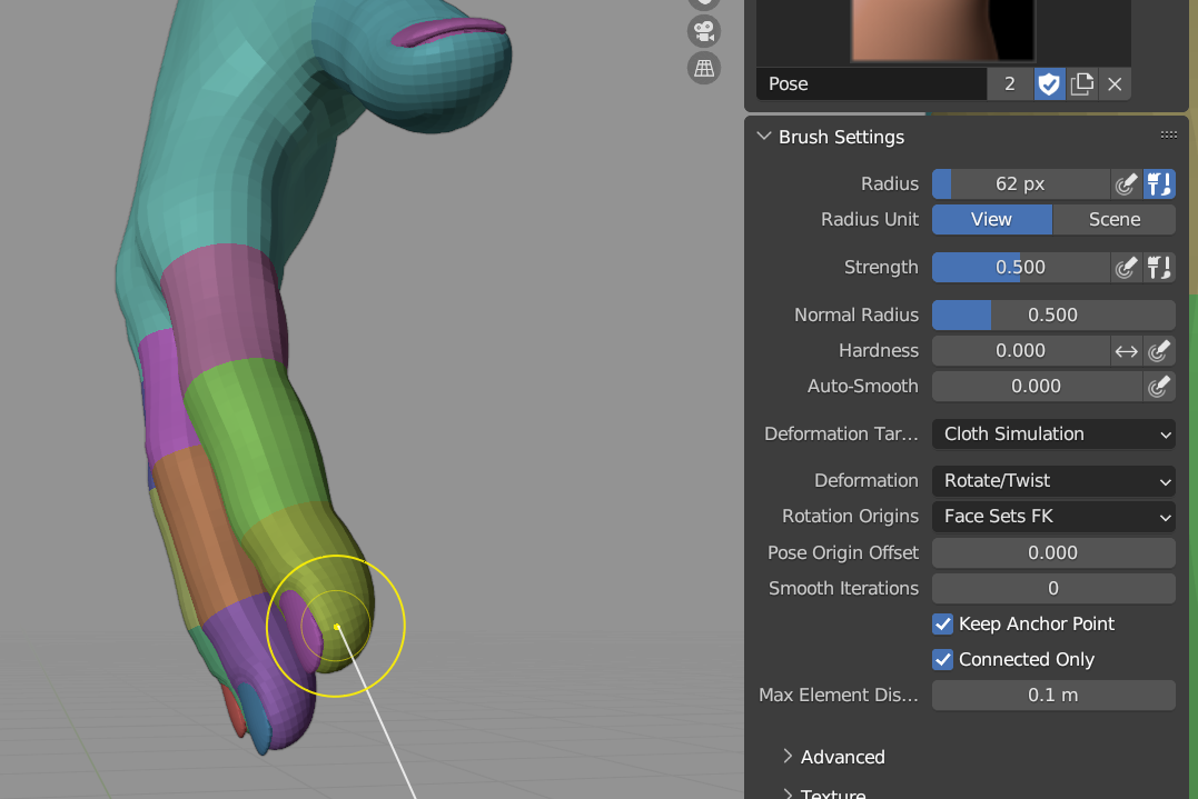 #109861 - Sculpt Pose tool "Face sets FK" not working with male human ...