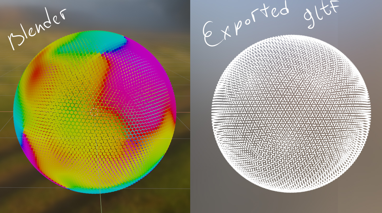 #127829 - Gltf export colored vertices: color become inactive and ...
