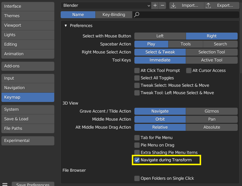 105764 Transform support navigation blender Blender Projects