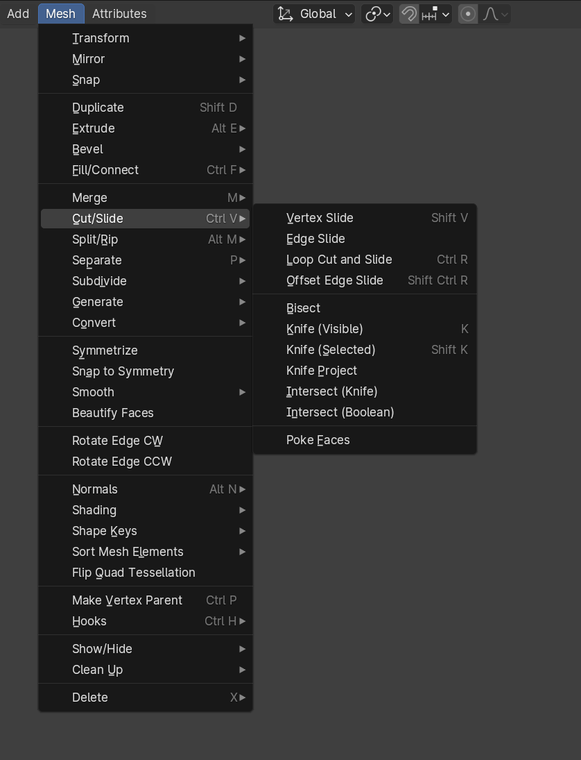 113122 WIP UI Refactor menus in Edit Mode blender Blender Projects